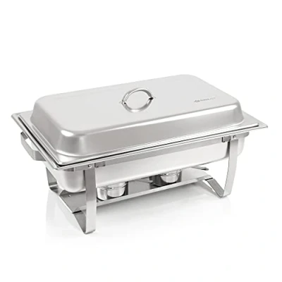 Afbeelding van Zelsius Chafing schotel, warmwaterreservoir van roestvrij staal, voedselverwarmer, rechaud voor catering, buffetten en feestjes, Lille 1x1/1 GN Bac