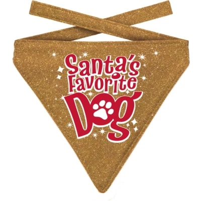 Afbeelding van Plenty Gifts Kerst Bandana Honden Glitter Goud