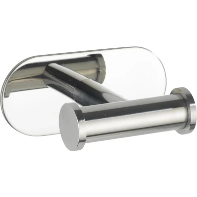 Afbeelding van WENKO Turbo Loc® Dubbele Handdoekhaak Orea Duo RVS glanzend Bevestigen zonder boren Handdoekhaakjes