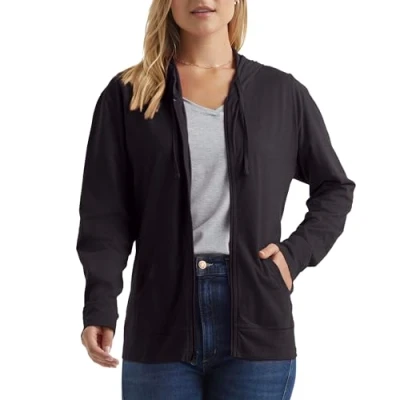 Afbeelding van Hanes O9249 Dameshoodie (1 stuk), zwart.