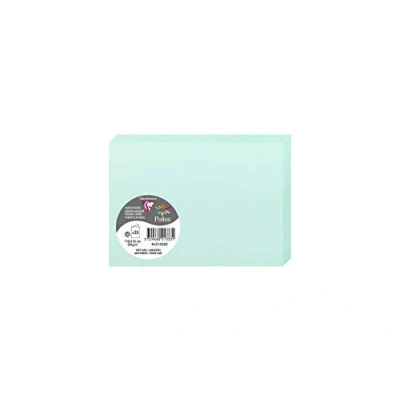 Afbeelding van Clairefontaine 21333C verpakking met 25 dubbele kaarten formaat C6 (11 x 15,5 cm) 210 g/m² kleur jadegroen uitnodigingskaart gebeurtenissen en pasvorm premium papier glad