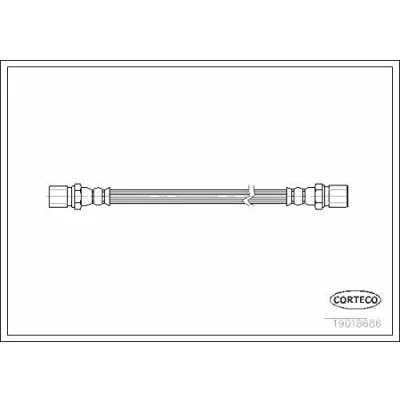 Afbeelding van CORTECO 19018686 Remslang Achteras 201 FIAT: 126