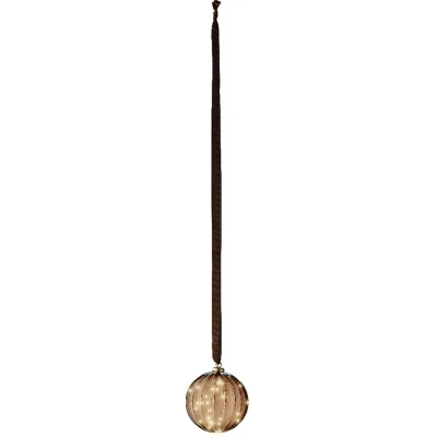 Afbeelding van Lumineo Micro LED bal lamp ø14 cm 30 lampjes Bruin