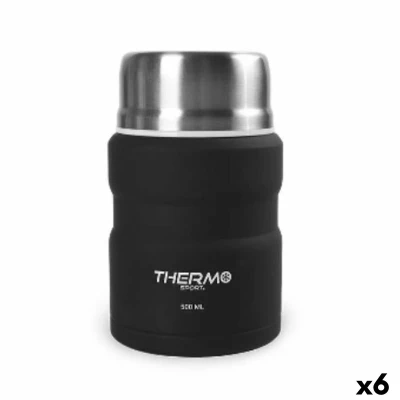 Afbeelding van Thermos voor voedsel ThermoSport Zwart Staal 500 ml (6 Stuks)
