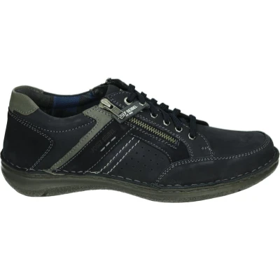 Afbeelding van Josef Seibel Leroy Sportieve veterschoenen, Heren, Maat: 46, Schwarz Leer