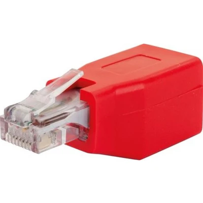 Afbeelding van Schwaiger RJ45 Netwerk Adapter CAT 6 [1x bus 1x stekker] Rood
