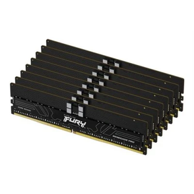 Image de Kingston FURY Renegade Pro DDR5 kit 128 Go: 8 x 16 Go DIMM 288 broches 5600 MHz / PC5 44800 CL36 1.25 V mémoire enregistré on die ECC noir