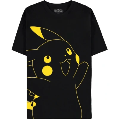Afbeelding van Pokémon Pikachu Heren T shirt XL Zwart