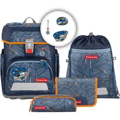 Afbeelding van Step by SET Schooltas voor kinderen, Maat: One Size, Helicopter