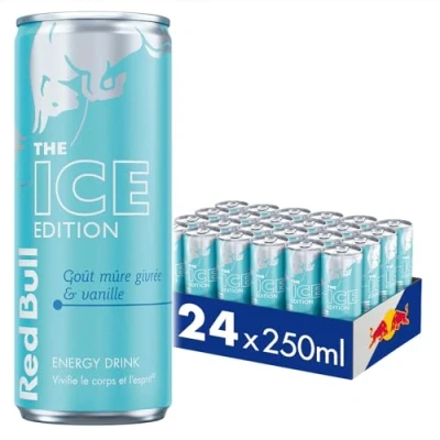 Image de Red Bull, Boisson Energisante, goût Mûre Givrée Vanille, lot de 24 x 250ml