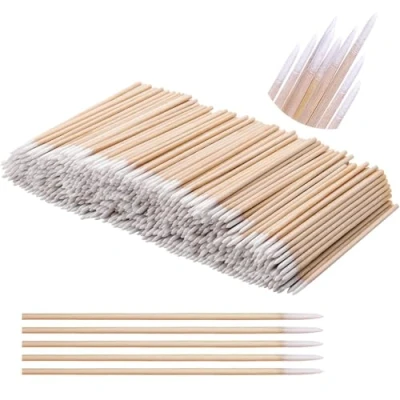 Afbeelding van Microblading wattenstaafjes met puntige punt, 800 stuks precisiepunt houten stokken, applicator katoenen punt voor tatoeages, wimperverlengingen, 10 cm