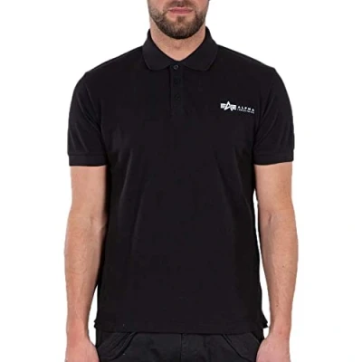 Afbeelding van Alpha Industries Poloshirt, Heren, Maat: 3XL, Black