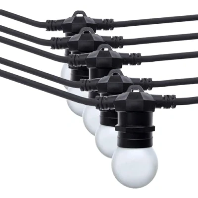 Afbeelding van BarcelonaLED Lichtsnoer voor binnen en buiten, 10 m, IP65 waterdicht, met E27 lampen, warmwit, led, feest, festival, bruiloft, tuin, terras, balkon, Kerstmis