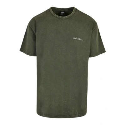 Afbeelding van Urban Classics Small Embroidery Tshirt basic, Heren, Maat: Small, Bottlegreen