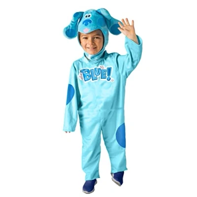 Afbeelding van Ciao s.r.l Blue&#039;s Clues Blues Kostuum Kinderen Verkleedkleding Carnavalskleding voor Officiële licentie Blauw Polyester 2 Delig Jumpsuit/Muts Maat 4 6 Jaar
