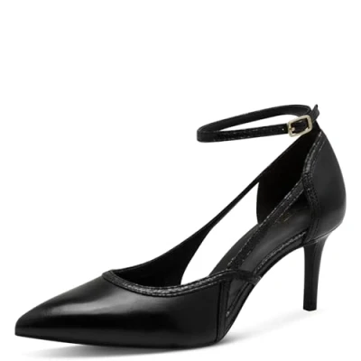 Afbeelding van Tamaris Dames 1 22436 44 damespumps, Zwart/kam, 36 EU