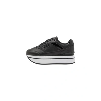Afbeelding van Guess Hansin Sneakers laag, Dames, Maat: 35, Black Leer/ synthetisch