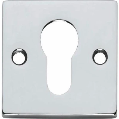 Afbeelding van Intersteel Bau stil cilinderrozet vierkant groot Chroom 0016.318417 Onlinedeurenkopen.nl