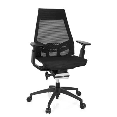 Afbeelding van Bureaustoel Met Armleuning Netstof Zwart Ergonomisch