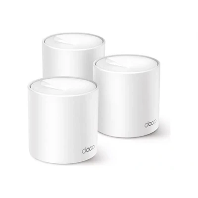 Image de TP Link Deco X50 Pro V1 Système Wi Fi (3 routeurs) jusqu&#039;à 6500 pieds carrés maillage 1GbE, 2.5GbE, SPI 6 Bi bande