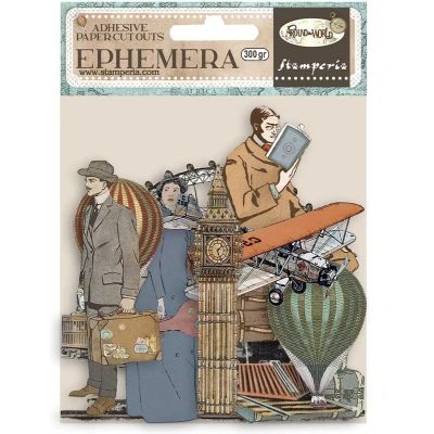 Afbeelding van Stamperia Around the World Ephemera (39pcs) (DFLCT21)