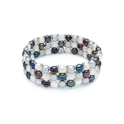 Afbeelding van Valero Pearls Modeschmuck SÜßWASSER Zuchtperle Armband, Dames, Maat: One Size, Silber