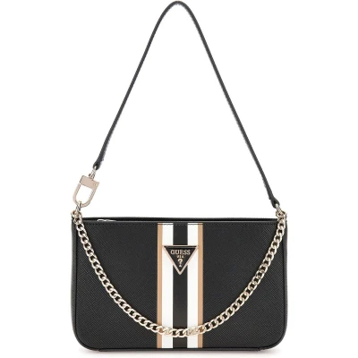 Afbeelding van GUESS Schoudertas Noelle Mini Top Zip Shoulder Bag Black Zwart