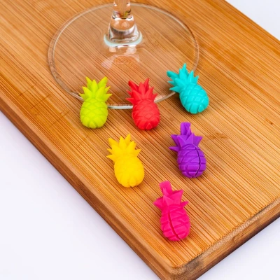 Afbeelding van Ananas Glasmarkeerders (set Van 6)