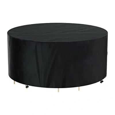 Afbeelding van Awnic cover voor tuinmeubelen rond afdekzeil tuintafel beschermhoes waterdicht scheurvast Oxford stof Ø190 X 71cm