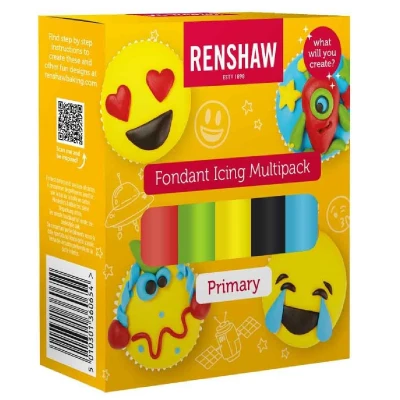 Afbeelding van Renshaw Rolfondant Multipack Primaire Kleuren 5x100g