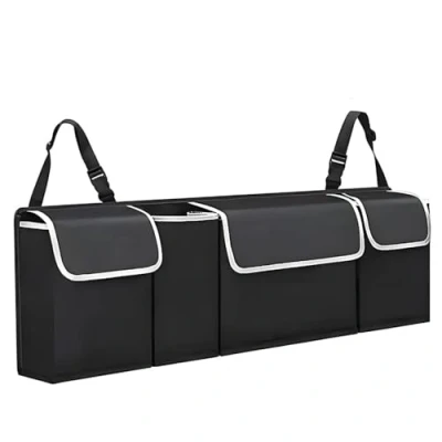Afbeelding van katmerio Kofferbakorganizer, auto opbergtas, opvouwbare opbergtas met klittenband, waterdicht
