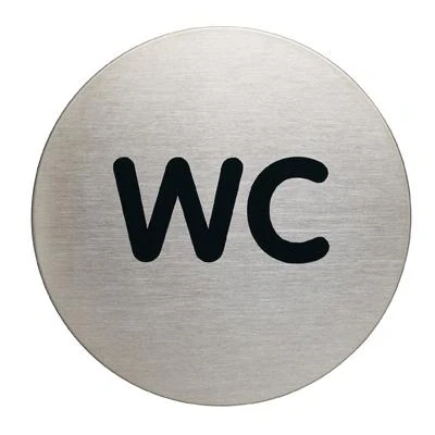 Image de Durable Plaque De Signalisation Metal &quot;wc&quot;