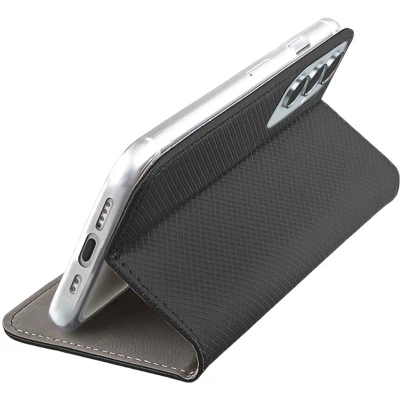 Afbeelding van Jaym, Folio hoesje Geschikt voor Samsung Galaxy A55 5G magnetische functie standaard, Zwart