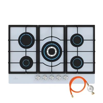 Afbeelding van Ignito 5 zone gaskookplaat branders elektr. ontsteking