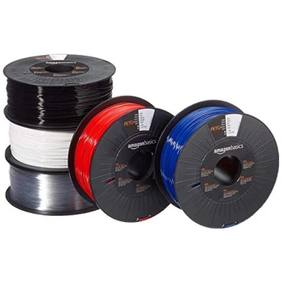 Afbeelding van Amazon Basics PETG 3D printerfilament, 5 spoelen, 1,75 mm, verschillende kleuren, 1 kg per spoel