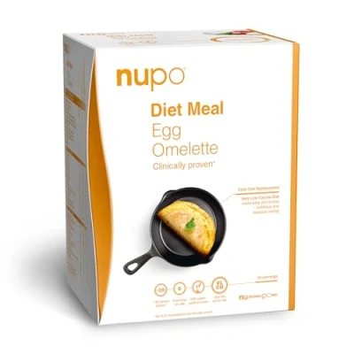 Afbeelding van NUPO Diet Meal Egg Omelet Premium dieetmaaltijd voor gewichtsverlies, complete maaltijdvervanging 10 porties, glutenvrij, GMO vrij