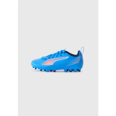 Afbeelding van Puma Ultra 6 PLAY MG Unisex Zaalvoetbalschoenen voor kinderen, Maat: 33, blue/white/glowing red Schoenen