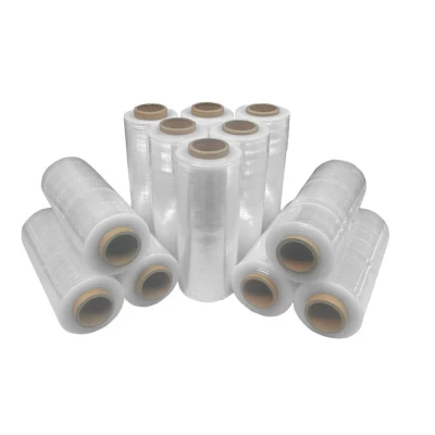 Afbeelding van Kortpack Mini Stretchfolie 20my X 25cm 300mtr Transparant (12 Rollen)