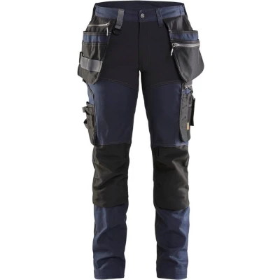 Afbeelding van Blaklader Dames werkbroek met stretch 7115 1343 Donker marineblauw/Zwart C40