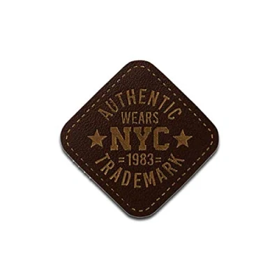 Afbeelding van Echt leer Nyc Jurk Thermozelfklevende Patches Borduurwerk Applique Patch Opstrijkbare Voor Kleding, Maat 3 x cm