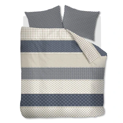 Afbeelding van Riviera Maison Ropes dekbedovertrek Tweepersoons 200x200/220 Marineblauw