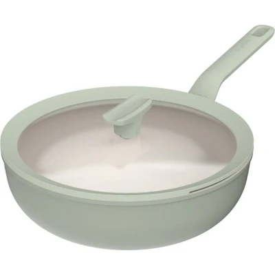 Afbeelding van LEO RECYCLED Wokpan antikleef met deksel Balance Moonmist 28cm