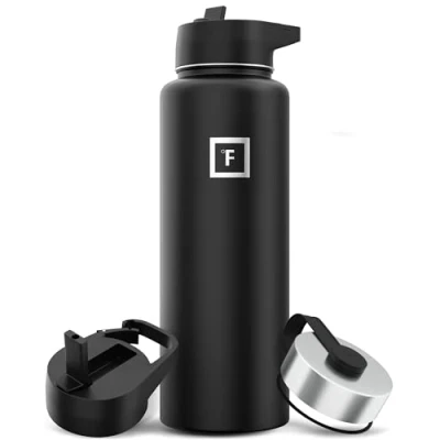 Afbeelding van Iron Flask Aurora Sportfles, 1,2 l, 3 deksels (rietdeksel), lekvrij, dubbelwandig, geïsoleerd roestvrij staal,