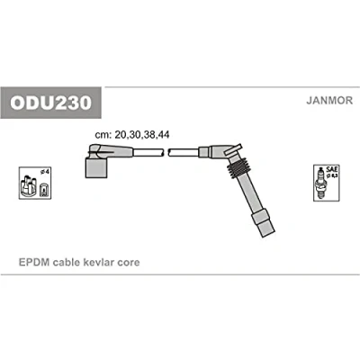 Afbeelding van JANMOR ODU230 Bougiekabelset OPEL: Corsa B Hatchback, Astra F Convertible, Saloon