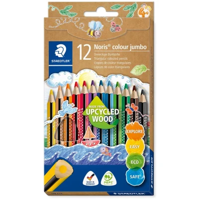 Afbeelding van Noris colour jumbo driekantig kleurpotlood set 12 st