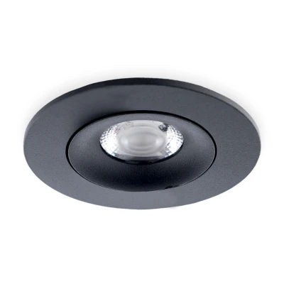 Afbeelding van LED Inbouwspot 5W, Zwart, Rond Ø89mm, 24D, Dimbaar, Warm Wit