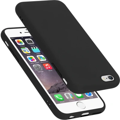 Afbeelding van Cadorabo Hoesje geschikt voor Apple iPhone 6 PLUS / 6S in LIQUID ZWART Beschermhoes gemaakt van flexibel TPU silicone Case Cover