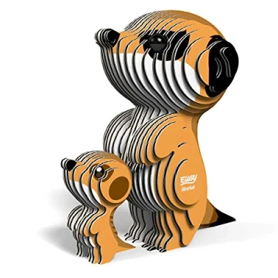 Afbeelding van Eugy 3d puzzel Meerkat 7 X 7,5 Cm Karton Oranje 45 delig