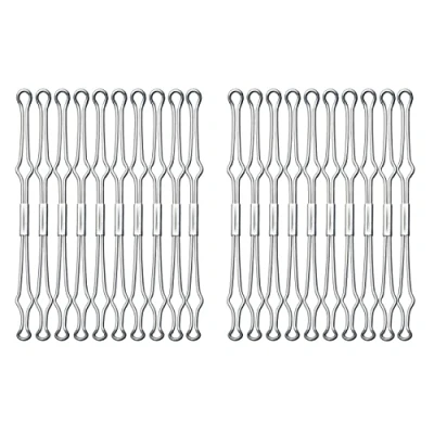 Afbeelding van VELOFLEX A290501 20 stuks zilverkleurige metalen maphouders voor ordners en ringmappen