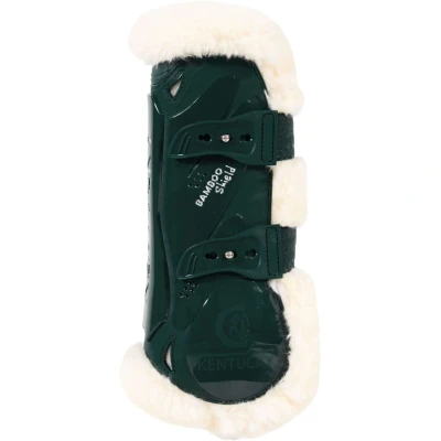 Afbeelding van Kentucky Horsewear Vegan bont Peesbeschermers bamboo elastiek donker groen XS